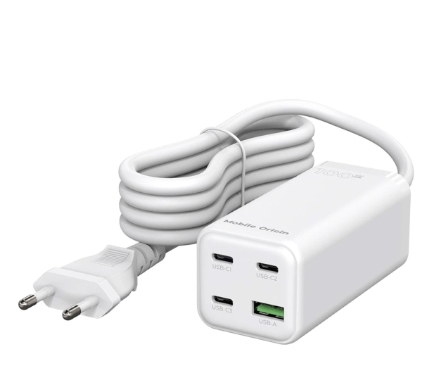 Mobile Origin GaN 100W Compact MultiHub Charger PW18 3x USB-C + USB-A - 1363038 - zdjęcie 2